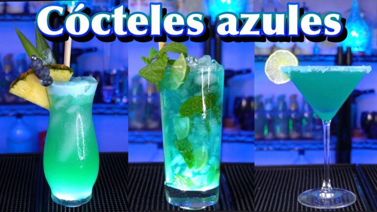 Bebida con alcohol azul